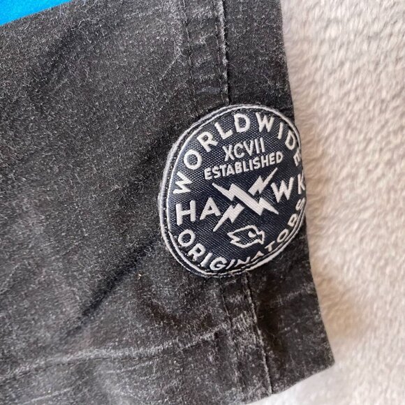 Tony Hawk Mens Swim Board Shorts Size 36 Black Tropical Swimwear Lace Up Casual - Picture 11 of 14